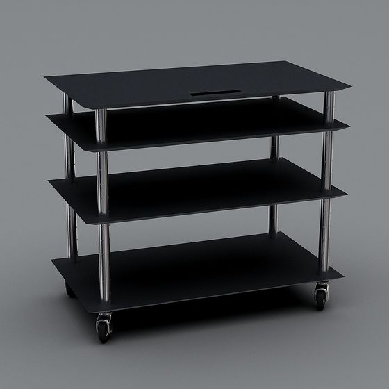 Stylish Low-Poly Display Shelf 3D model
