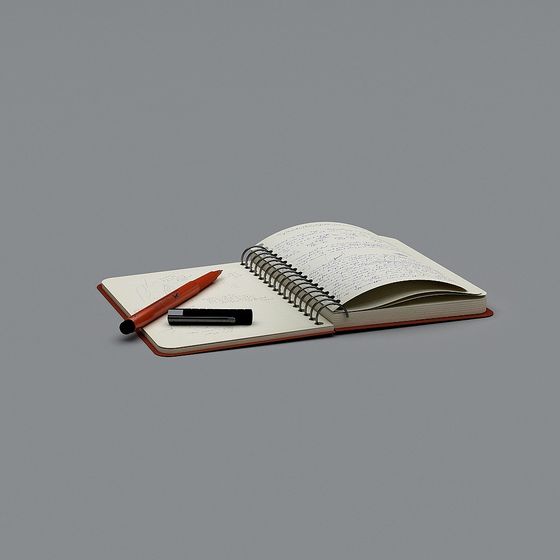 Inspiring Notebook 3D model for Creative Projects