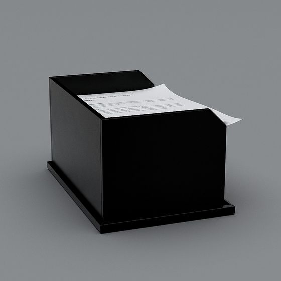 Low-Poly Folder Storage Box 3D model