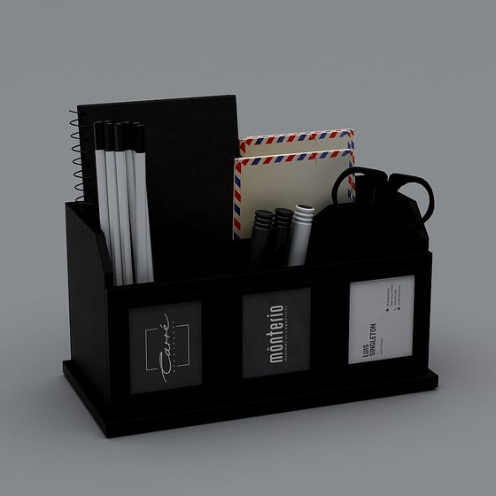 Modern Minimalist Office Storage Box 3D model