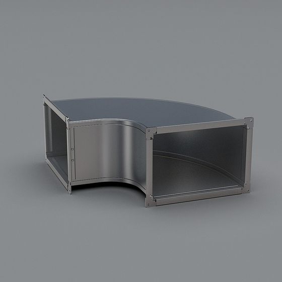 Curved Metal Frame 3D model