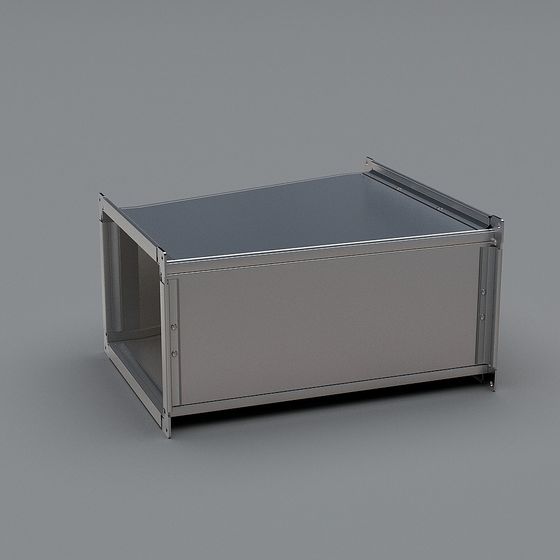 Sleek Metal Frame Storage Box 3D model