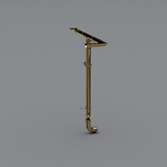 Elegant Golden Pipe 3D model