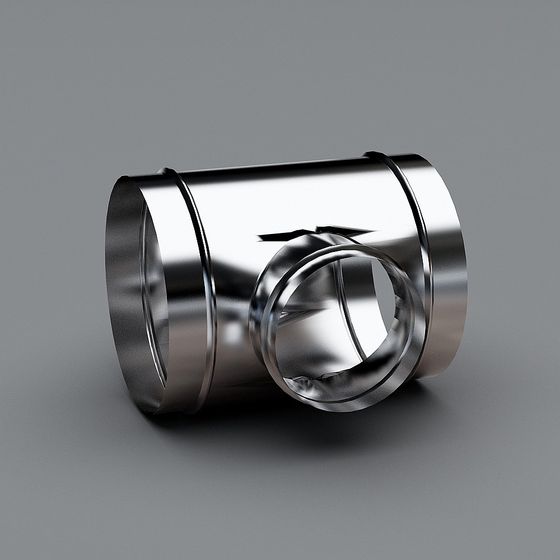 Futuristic Low-Polygon Industrial 3D Model