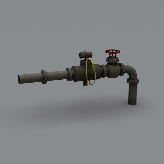 Industrial Valve Pipeline 3D model