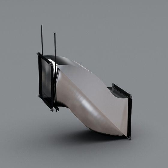 Futuristic Duct 3D model with Unique Low-Polygon Design