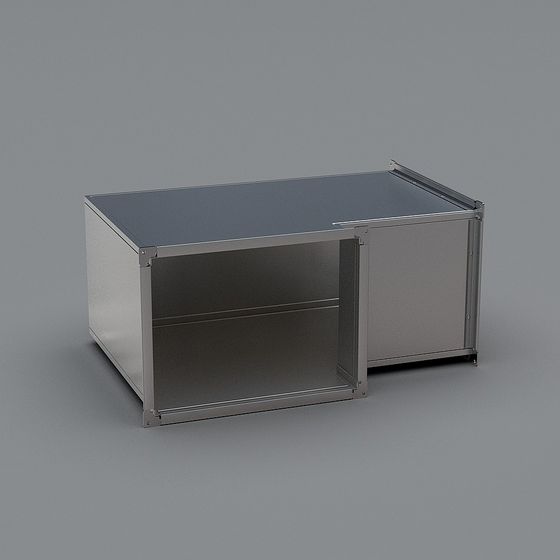 Stylish Metal Storage Cabinet 3D model for Creative Spaces