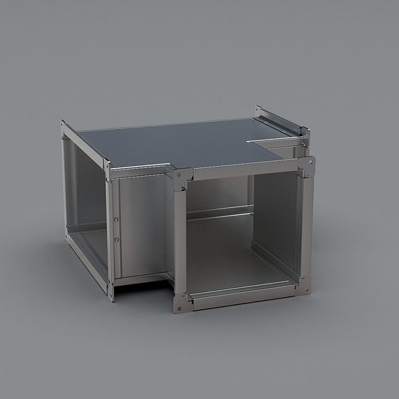 Sleek Metal Frame Storage Box 3D model