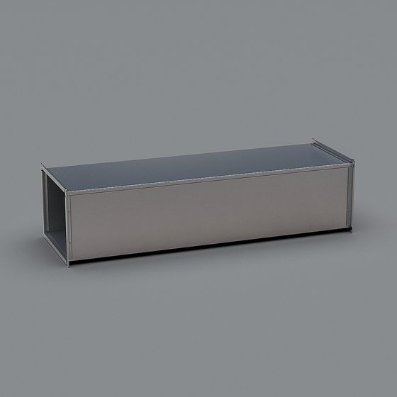 Sleek Metal Display Cabinet 3D model