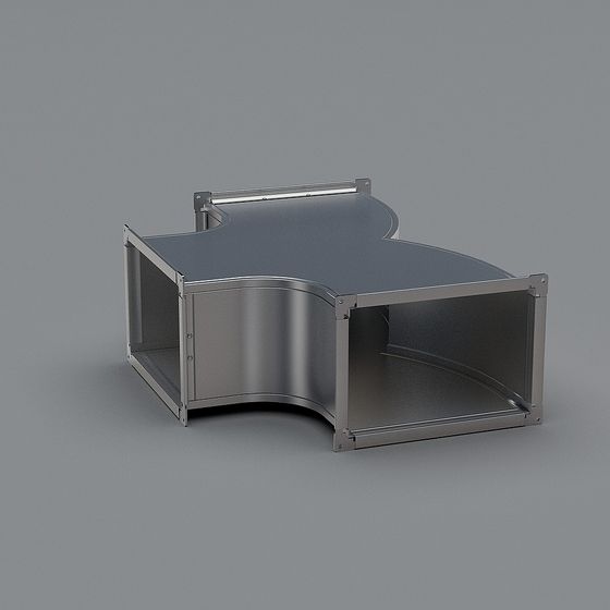 Low Poly Industrial Metal Structure 3D model