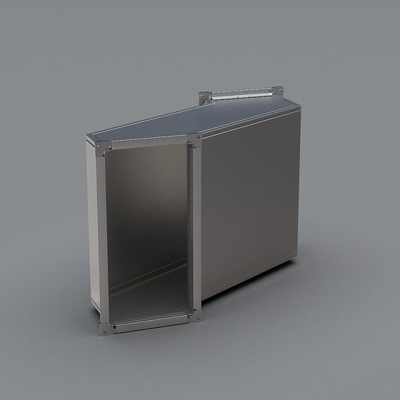 Stylish Metal Storage Cabinet 3D model for Modern Interiors