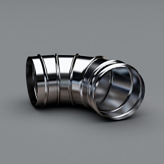 Futuristic Low-Poly Metal Art 3D model