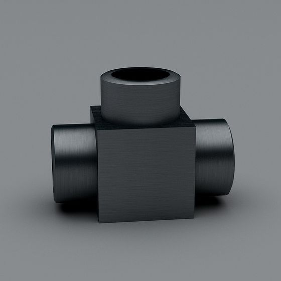 Futuristic Low-Polygon Industrial 3D Model