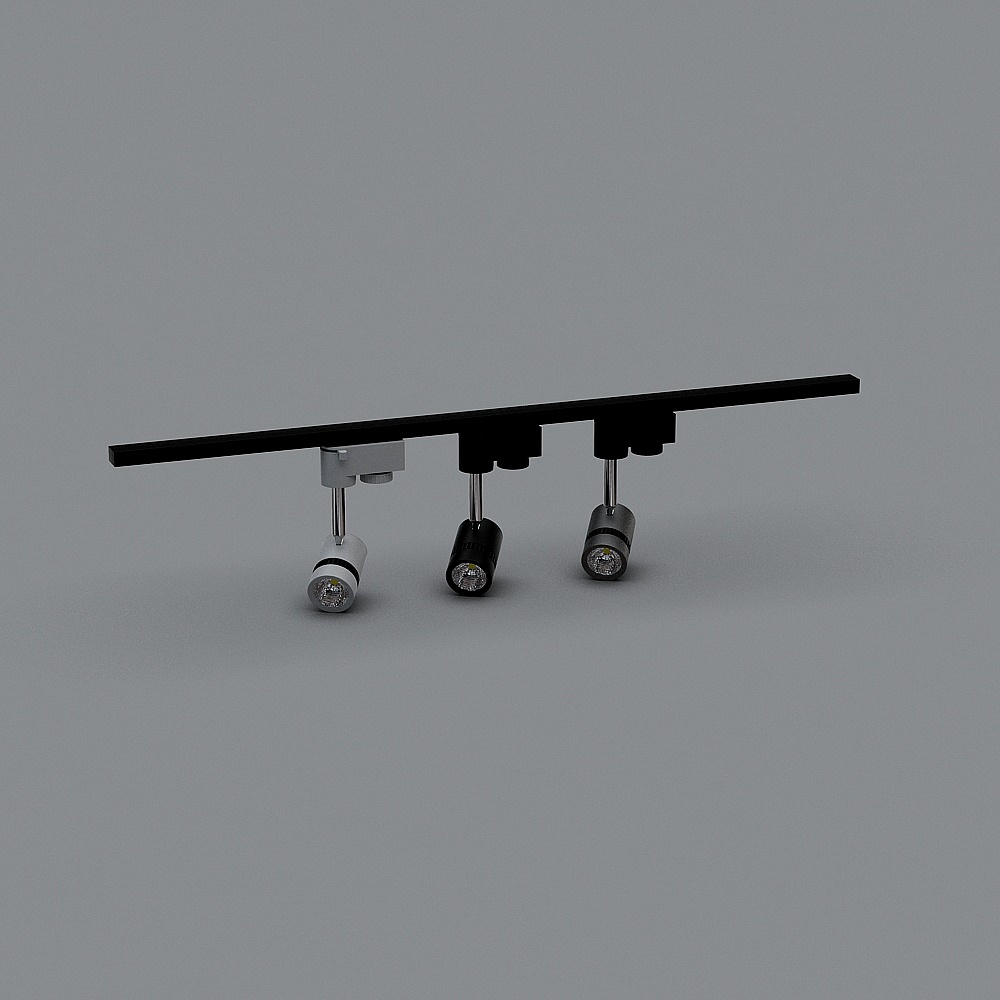 Low Poly Track Light Series 3D Model