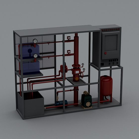 Industrial Aesthetic Low-Poly 3D Model