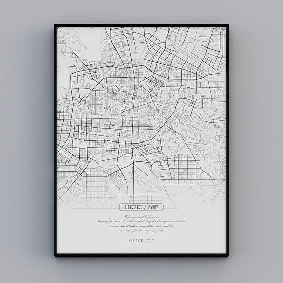Hefei City 3D Model Map