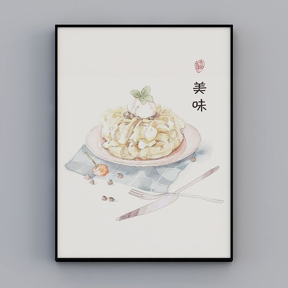 Delicious Dessert Platter 3D model