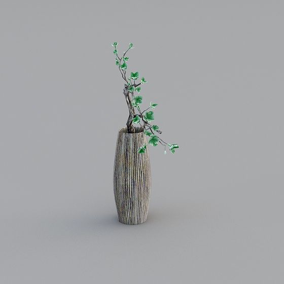 Große Vase 01grüne Pflanzen