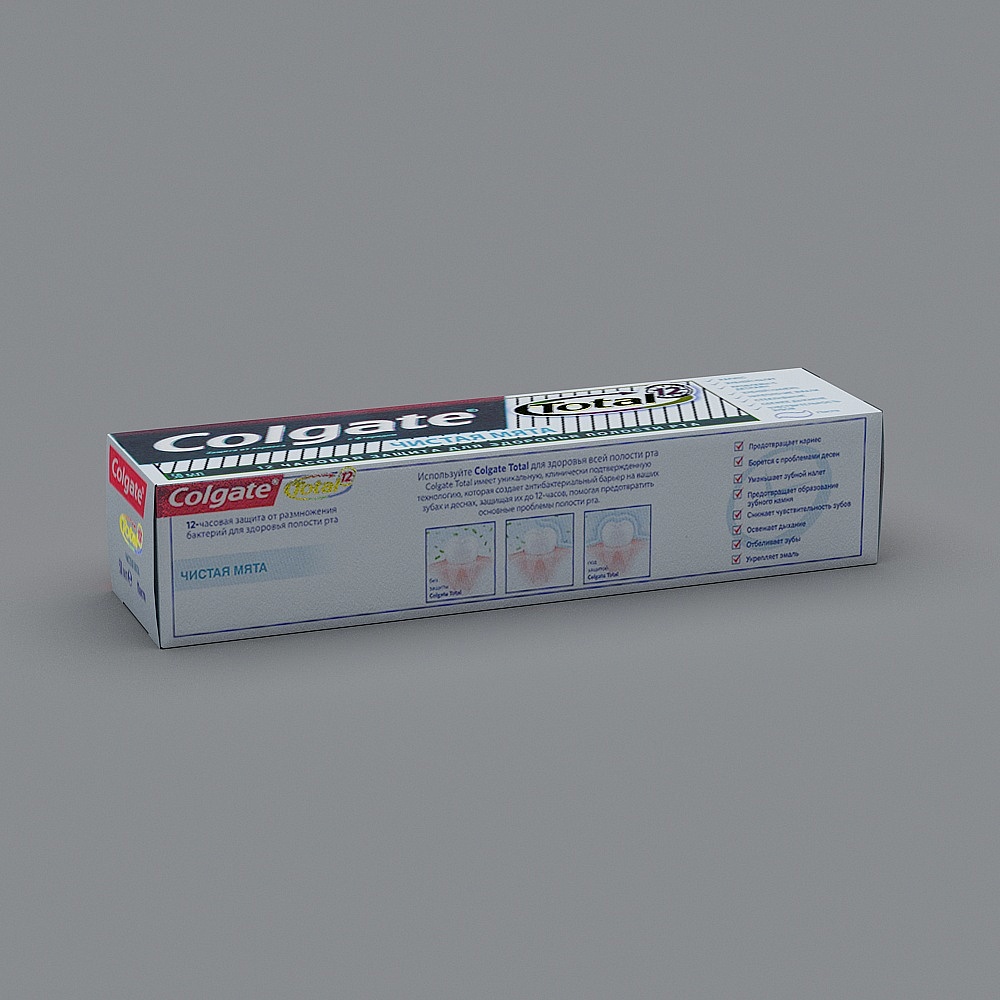 Colgate Toothpaste Packaging 3D Model for Creative Projects