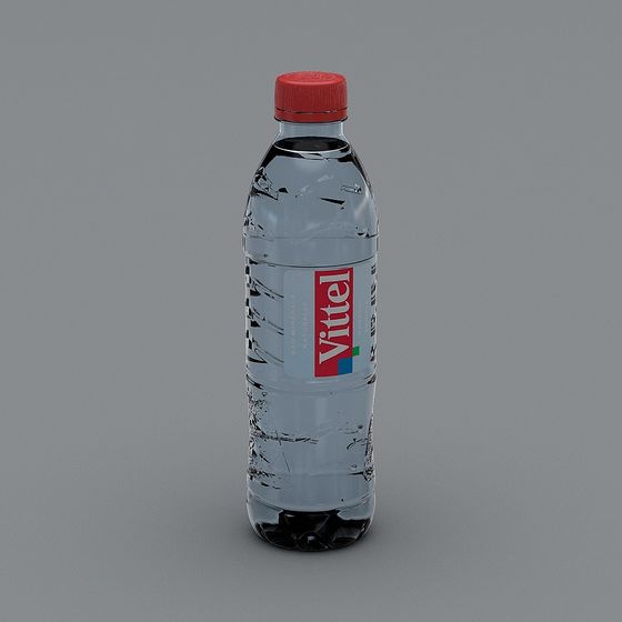 Stylish Low-Poly Water Bottle 3D model for Creative Projects