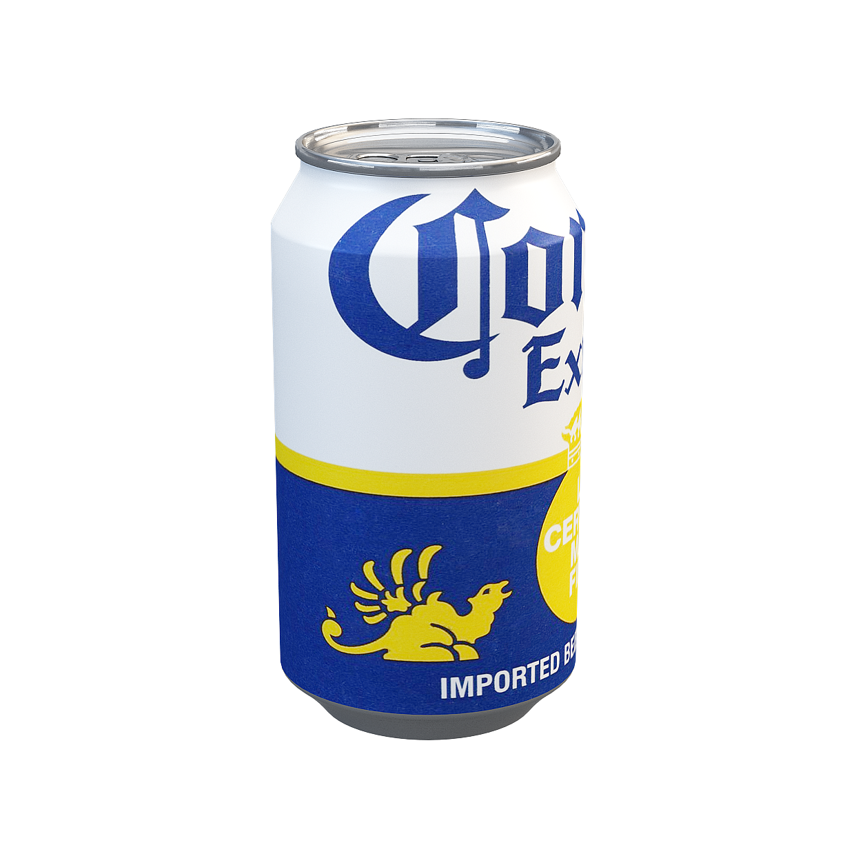 Classic Coors Beer Can 3D Model – Low-Poly Americana Style