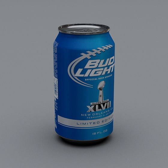 Bud Light Super Bowl Can 3D model