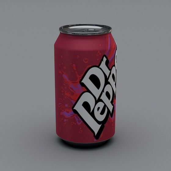 Realistic Dr Pepper Soda Can 3D model