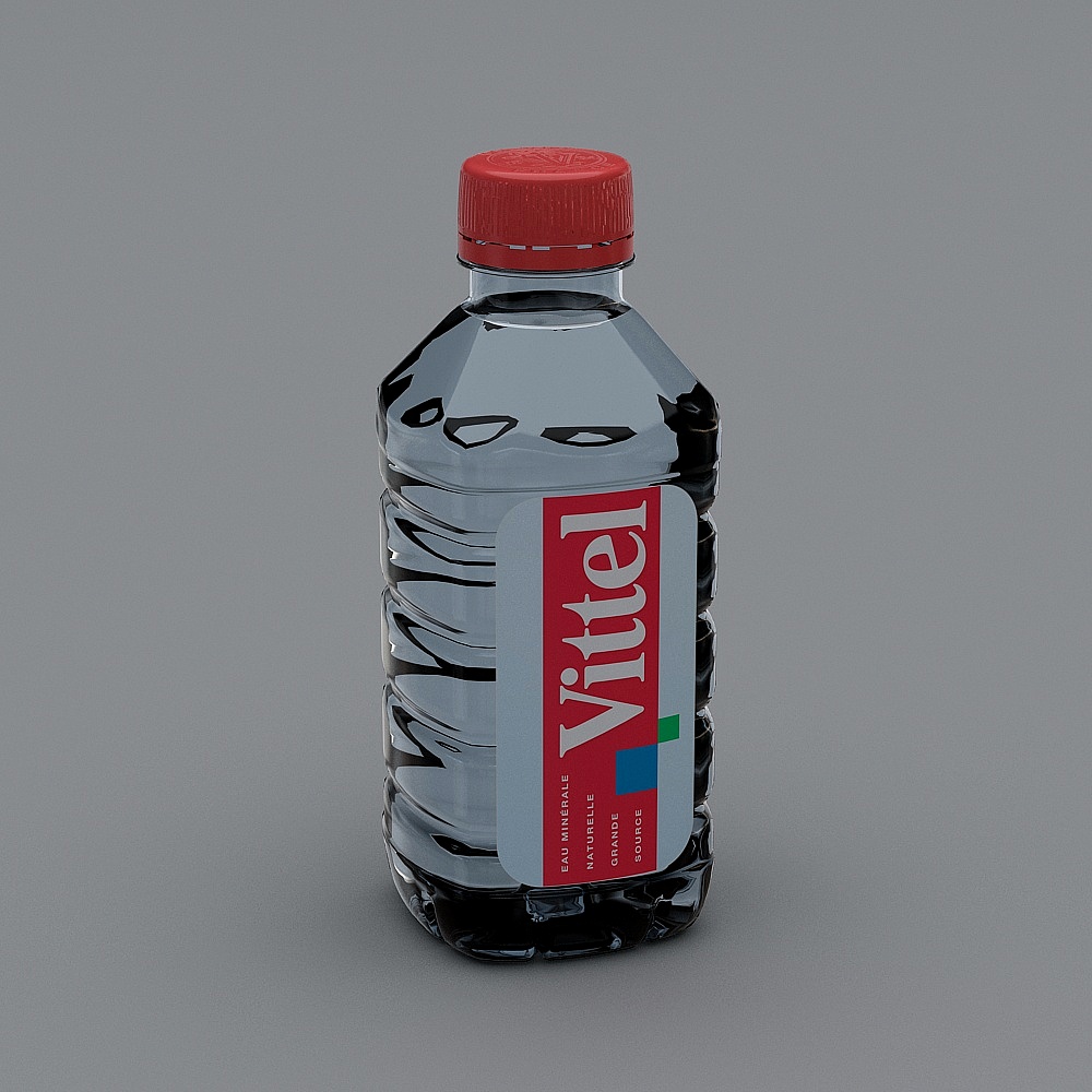 Vittel Mineral Water Bottle 3D model