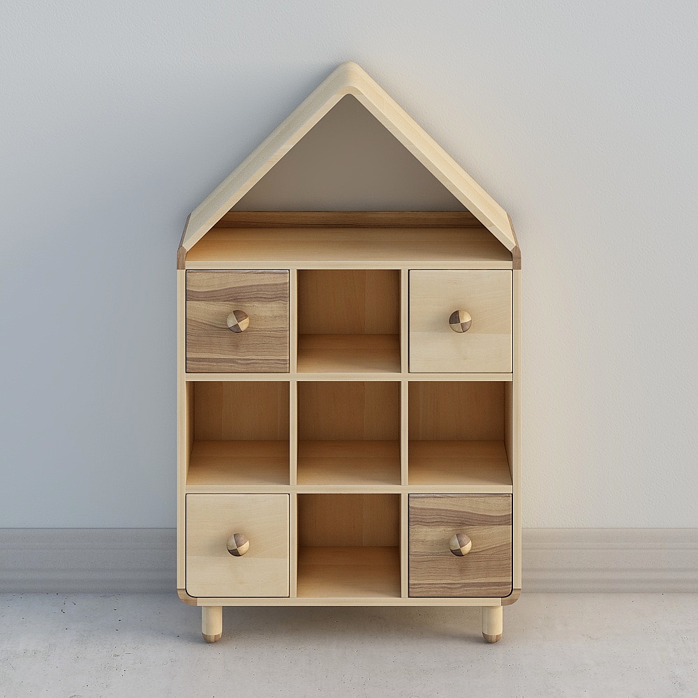 Fairy Tale Cottage Bookshelf 3D model