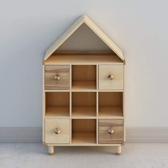 Fairy Tale Cottage Bookshelf 3D model