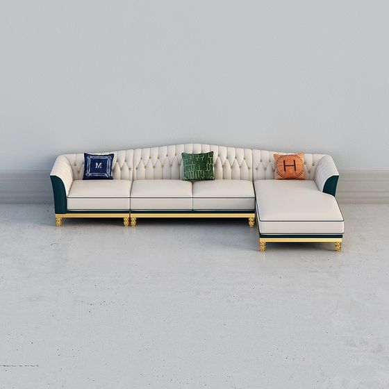 Stylish Low-Poly Sofa 3D Model for Contemporary Spaces