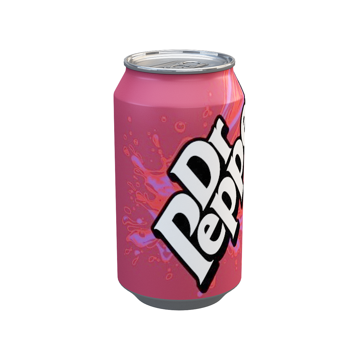 Realistic Dr Pepper Soda Can 3D Model – Low-Poly Design