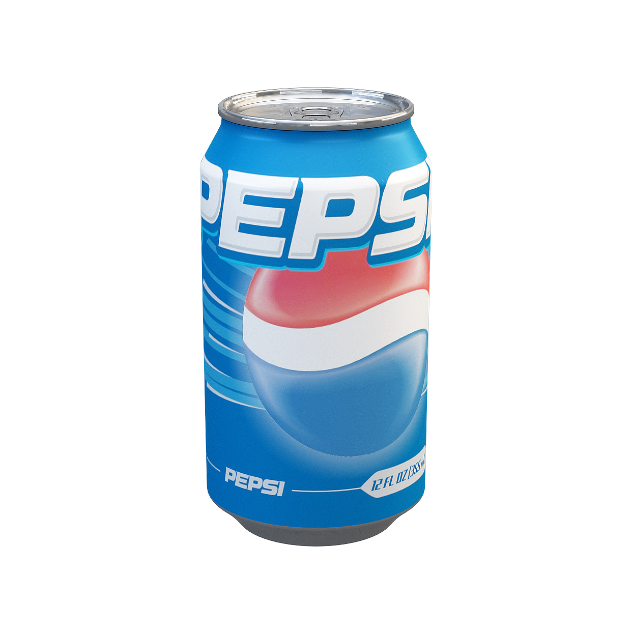 Pepsi Can 3D Model – Realistic Textures & Metallic Top