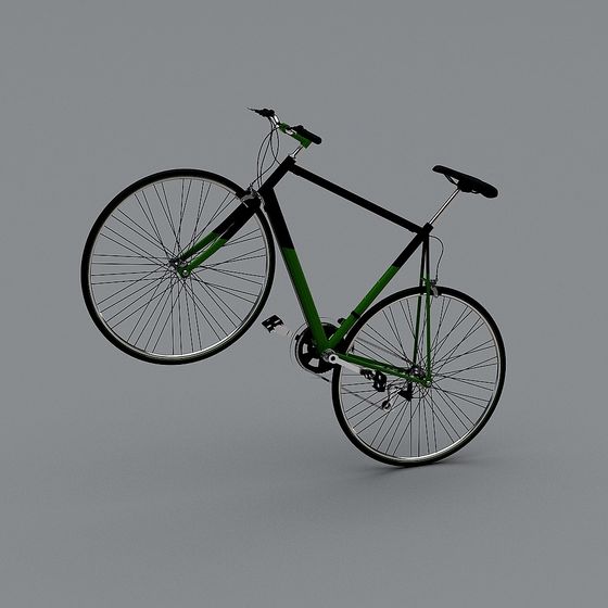 Modern Low-Poly Bicycle 3D model