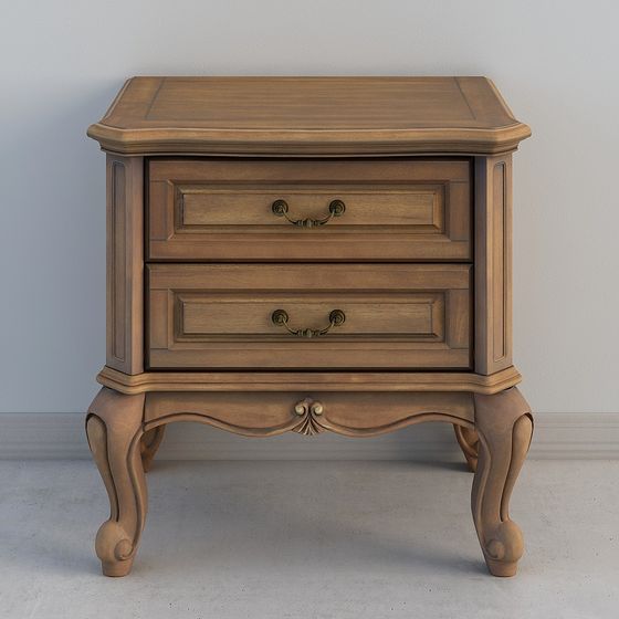 Vintage Nightstand Elegant 3D model
