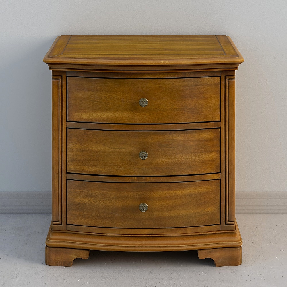 Earth Color Bedside Table 3D Model