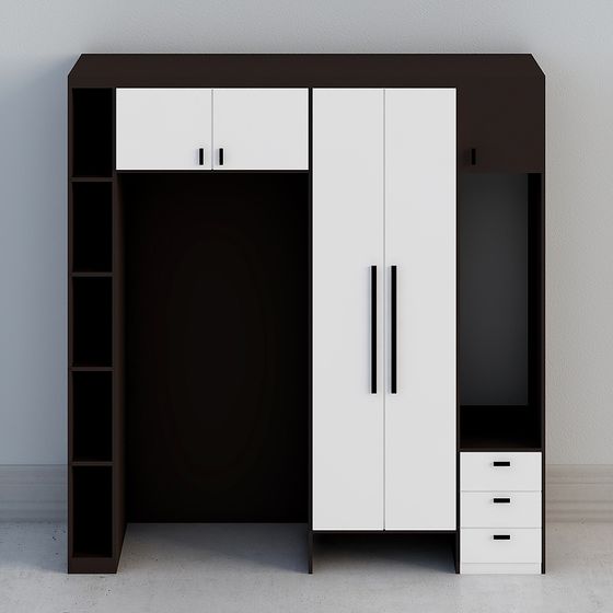 Stylish Wardrobe 3D model for Modern Spaces