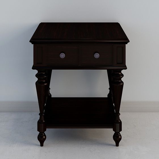 Retro Style Side Table 3D Model