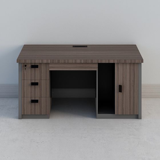 Modern Minimalist Office Desk 3D model