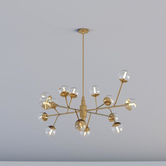 Sputnik Chandelier 3D model