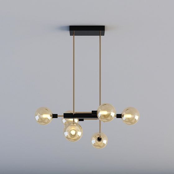 Elegant Low-Poly Chandelier 3D Model