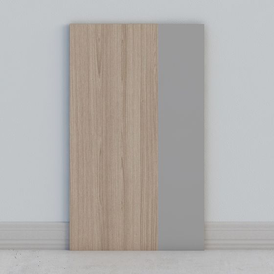Stylish Low-Poly Wooden Door 3D model