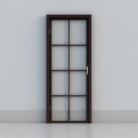 Elegant Low-Poly Door 3D model for Modern Interiors