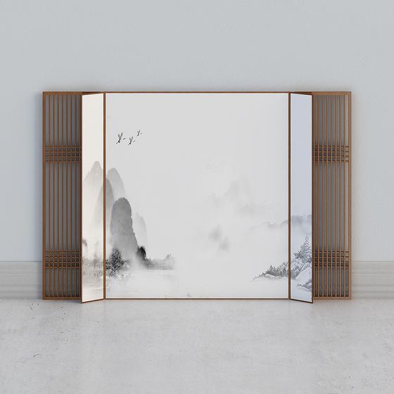 Elegant Low-Polygon Eastern Aesthetic 3D model