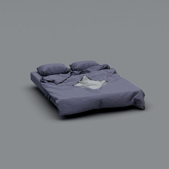 Stylish Modern Bed 3D model for Contemporary Spaces