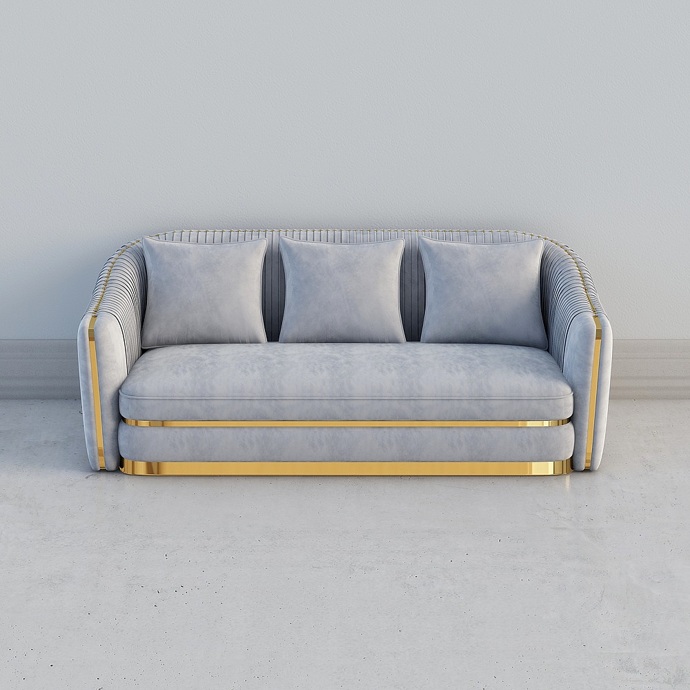 Craftsman - Light luxury three-person sofa - QS283