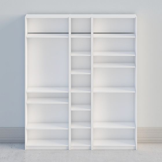 Minimalist 3D Bookshelf Model for Modern Interiors