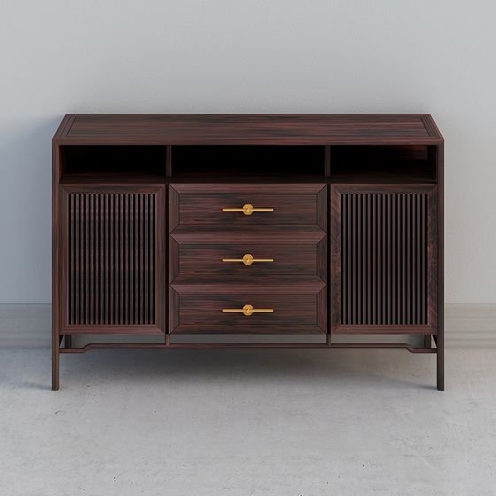 Urban Wooden Sideboard 3D model