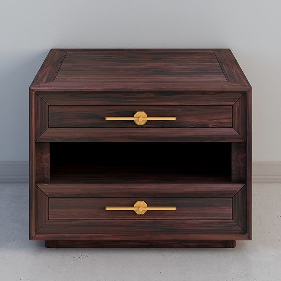 Stylish Modern Bedside Table 3D model