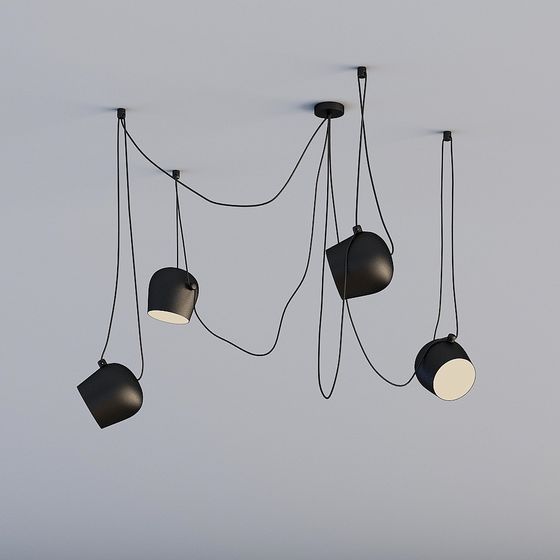 Stylish Hanging Lamp 3D model for Modern Aesthetics